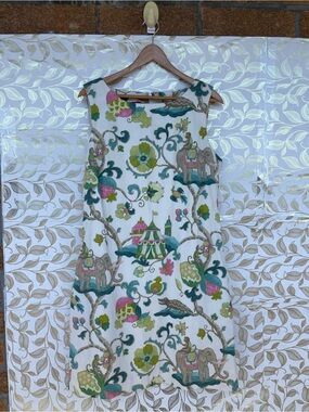 B Collection Jungle Toile Dress 10 Grandmillennial Whimsical Safari Boutique